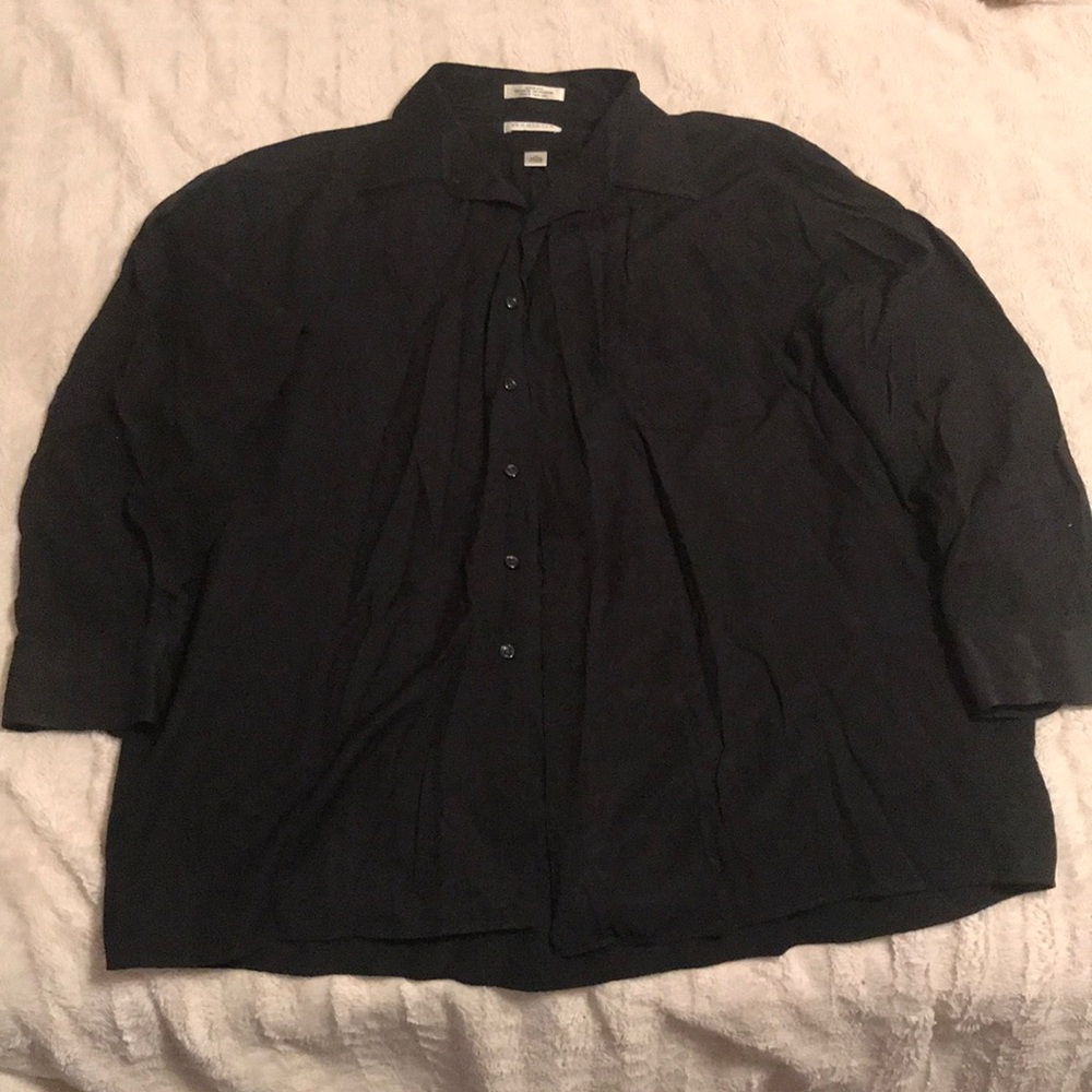 Van Heusen Super Silk Dress Shirt Black 32/33